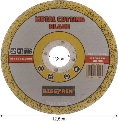 Standard 125 mm pour meuleuses d’angle