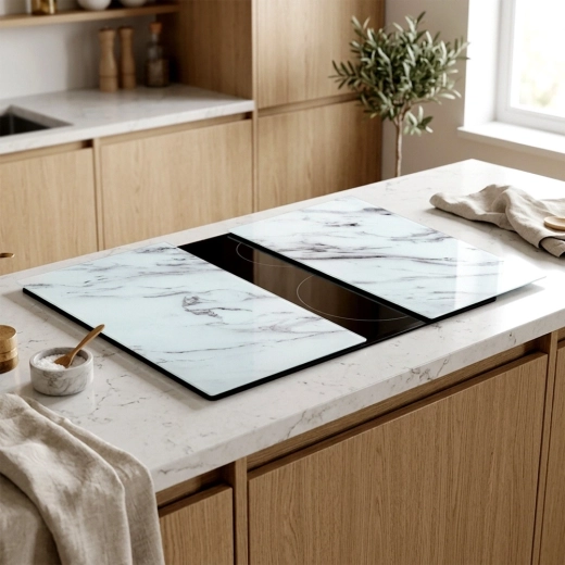 Surface de travail supplémentaire et protection de la plaque de cuisson