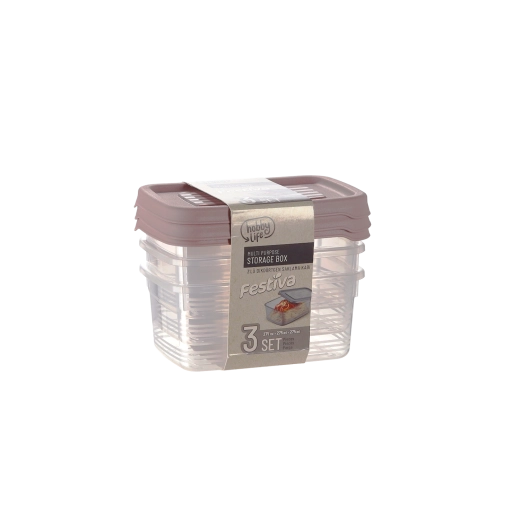 Festiva lot de 3 boîtes rectangulaires 275 ml