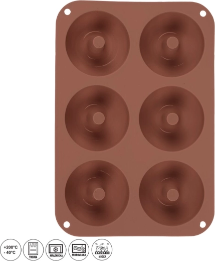 Moule en silicone pour donuts – 6 pièces