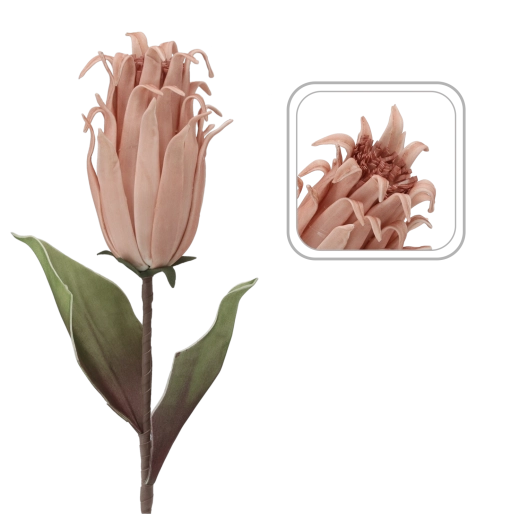Fleur décorative artificielle 76 cm rose