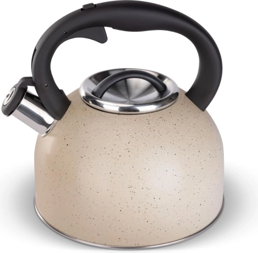 Bouilloire à thé Lamart Dots en acier inoxydable, 3 l, crème