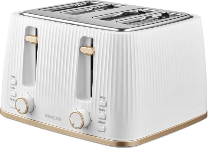 Quatre fentes pour griller plusieurs tranches à la fois
