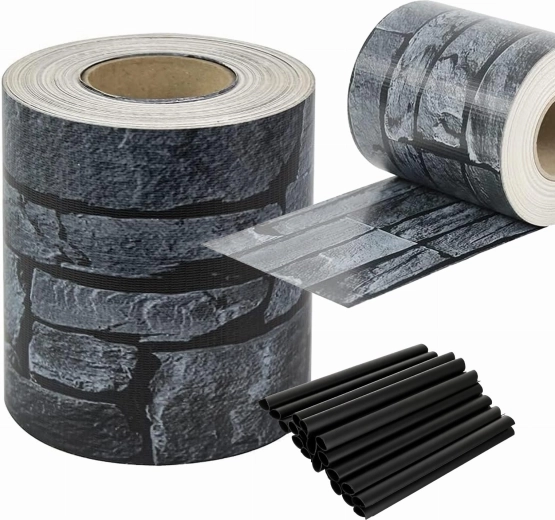 Bande brise-vue pour clôture Black Stone 19 cm × 35 m