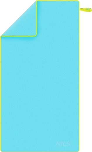 Serviette en microfibre à séchage rapide NILS Camp bleu‑vert