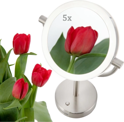 Miroir double face avec grossissement 5×
