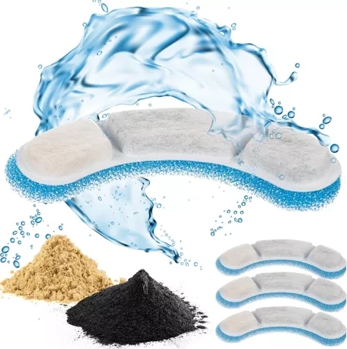 Filtres de remplacement 4 couches pour fontaine à eau pour chiens et chats – lot de 4 pièces