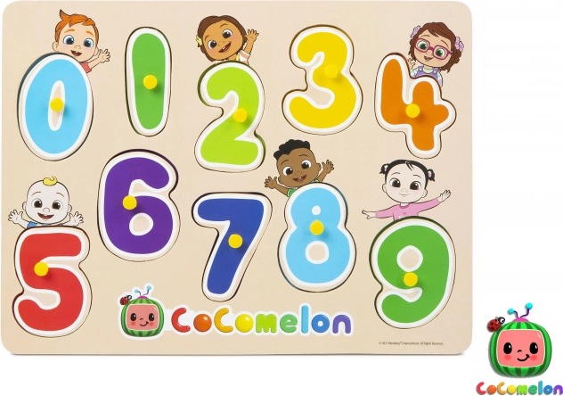 Puzzle en bois avec chiffres CoComelon