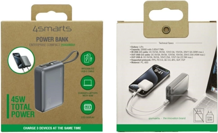 Câble USB‑C intégré : rechargez sans câbles supplémentaires