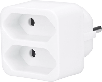 Solight multiprise 2× 2,5 A blanche