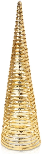 Sapin de Noël lumineux en forme de cône, doré, 40 LED, 60 cm