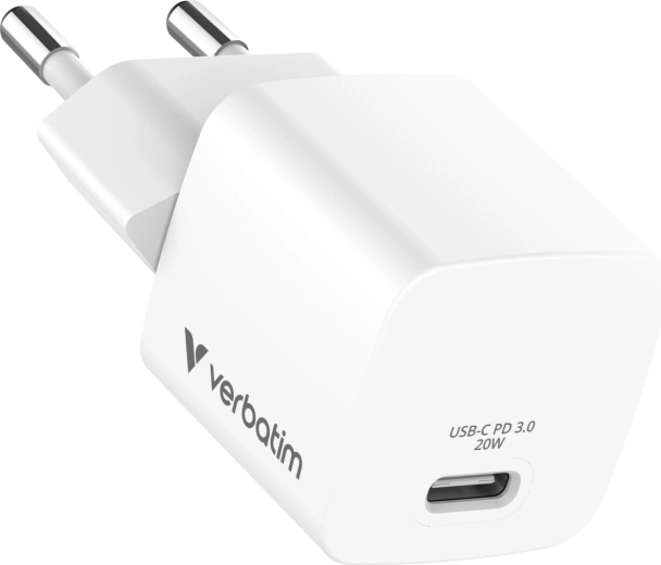 Mini chargeur GaN Verbatim 20 W USB-C PD 3.0