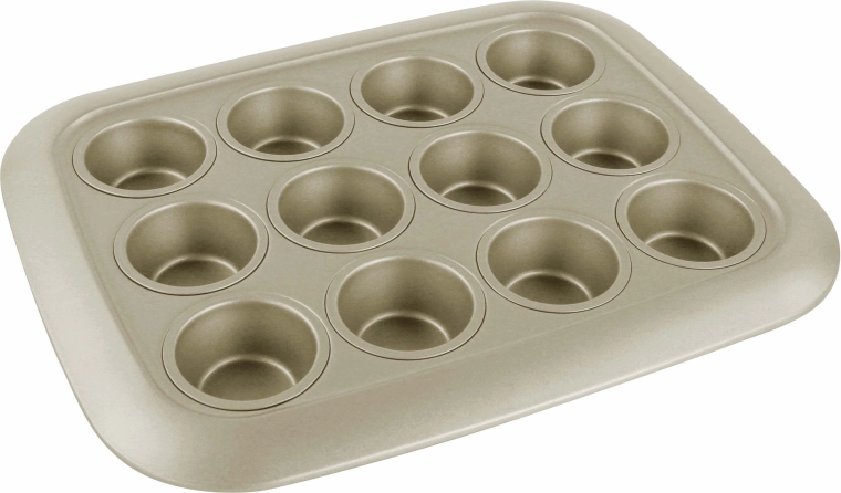 Kitchisimo moule à muffins 12 pcs doré 29 × 23 × 3 cm