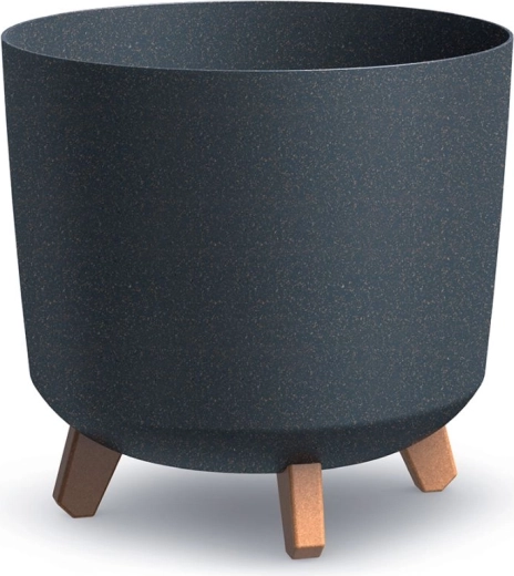 Cache-pot Gracia Tubus Eco Wood anthracite 29,8 cm