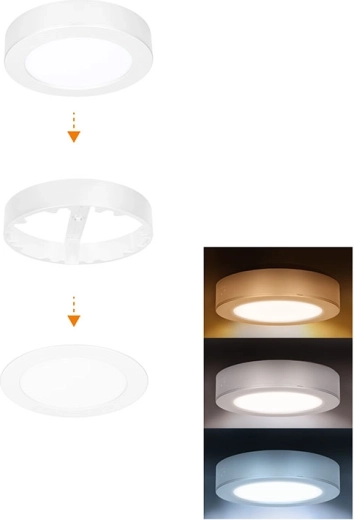 Mini panneau LED Solight pour salle de bains 2-en-1, 12 W, 1020 lm, IP54, blanc