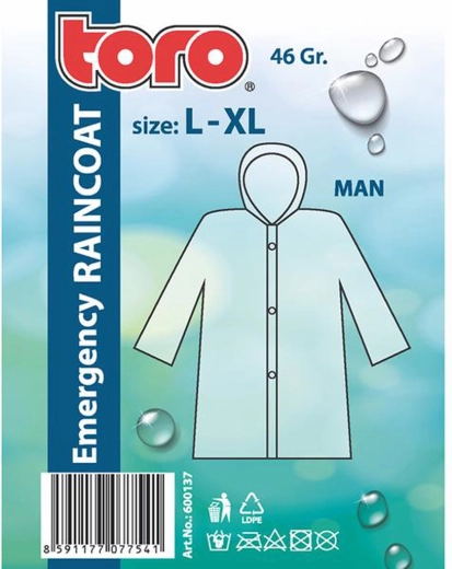 Imperméable homme avec capuche L–XL