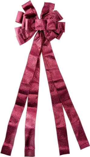Nœud de Noël pour la cime du sapin bordeaux 130 × 33 cm
