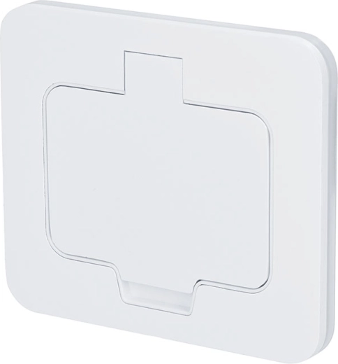 Prise de sol encastrable Solight IP55, blanc mat, couvercle rectangulaire