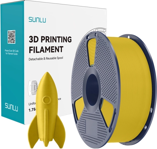 Filament Sunlu PLA pour impression haute vitesse, jaune