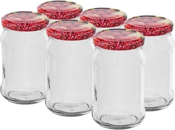 Bocaux de stérilisation avec couvercle 300 ml, lot de 6 pièces