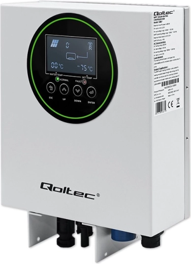 Onduleur solaire pour chauffage de l’eau Qoltec ECO Solar Boost avec MPPT, BYPASS, LCD, Wi‑Fi (3 kW / 4 kW)
