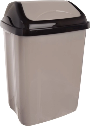 Poubelle UH Vittario avec couvercle basculant 10 l, marron café