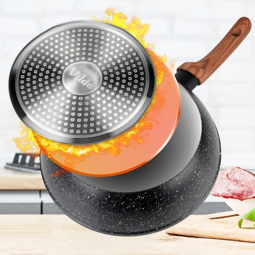 Revêtement granité antiadhésif pour cuisiner avec un minimum de matière grasse