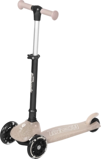 Trottinette Qplay Sparkling black pro pour enfants 3+ – Rose nude