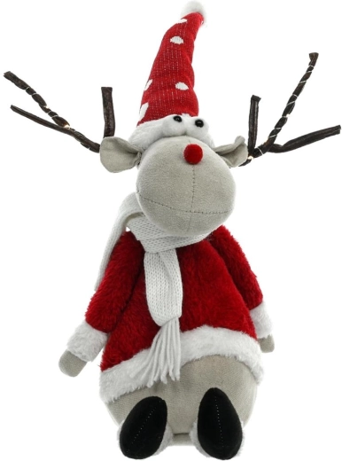 Renne en peluche avec éclairage LED RETLUX 56 cm