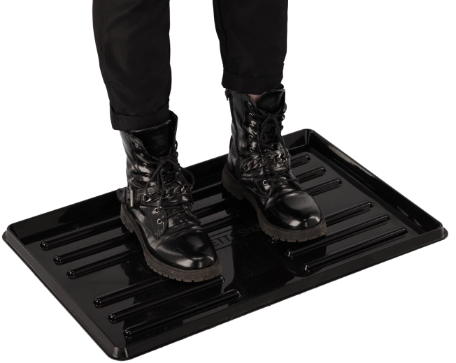 Tapis d’égouttage pour chaussures 40 × 60 cm noir