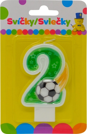Bougie d’anniversaire lune avec chiffre 2