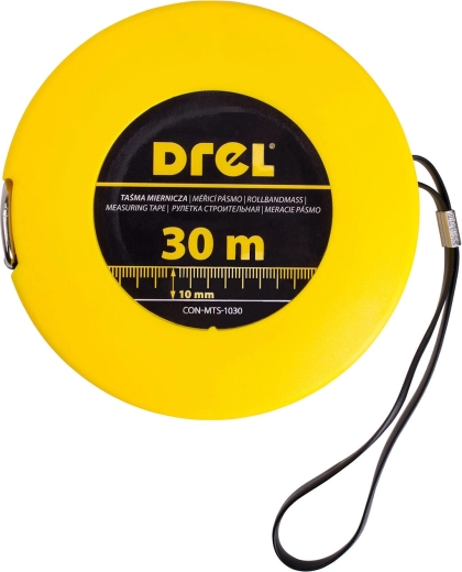 Ruban métrique en acier 30 m × 10 mm Drel