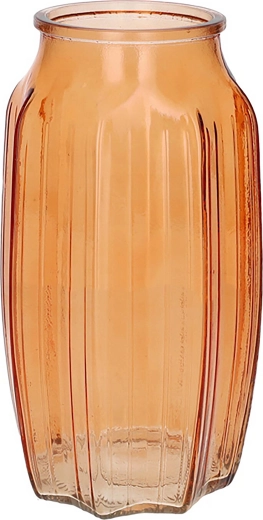 Vase Suko orange et transparente 22 cm