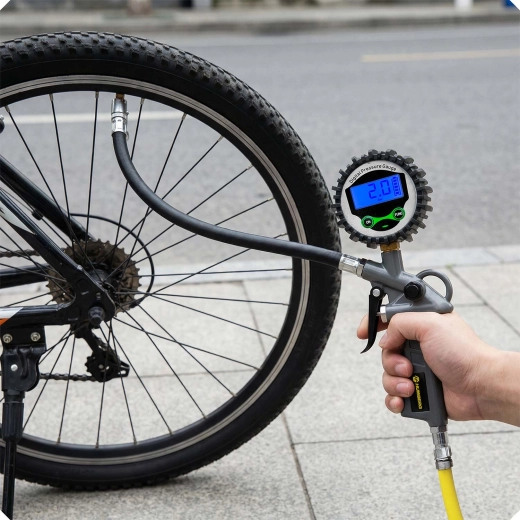 Gonflage confortable avec tuyau flexible de 34 cm