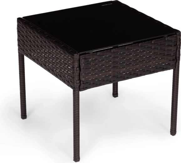 Table avec verre trempé