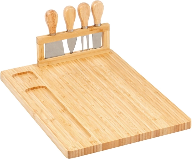 Bambou naturel et acier inoxydable