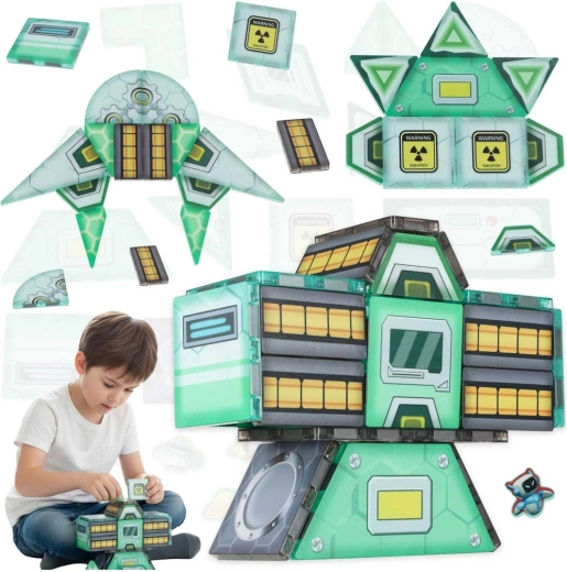 Jeu de construction magnétique Station spatiale STEM, 108 pièces