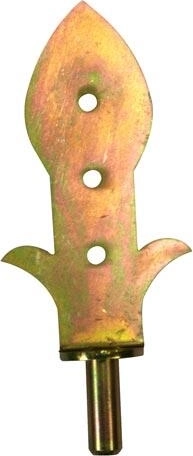 Poignée décorative pour gond de porte Zn jaune Paysan/Paysanne