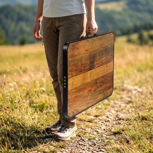 Se plie en valise et se transporte facilement