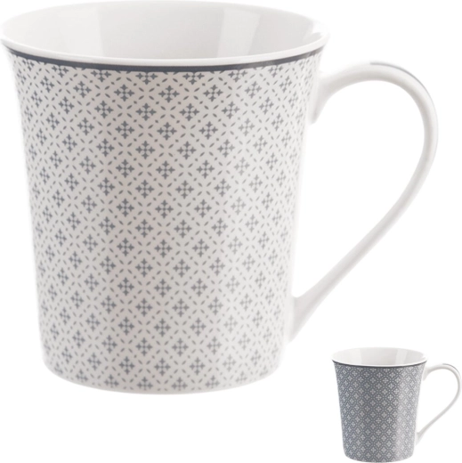 Tasse en porcelaine avec décor 0,4 l (mix)