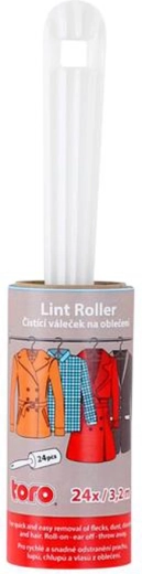 Rouleau nettoyant pour vêtements, 24 feuilles