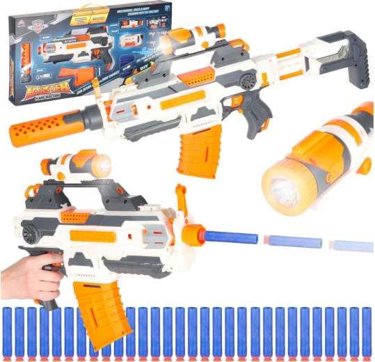 Blaster en mousse modulaire 4 en 1 avec 30 fléchettes