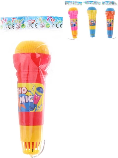 Microphone enfant coloré avec effet d’écho 24 cm - 1 pièce