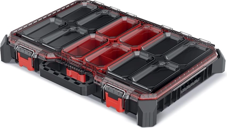 Organisateur pour outils avec boîtes, noir, 54,3 × 39 × 7,7 cm