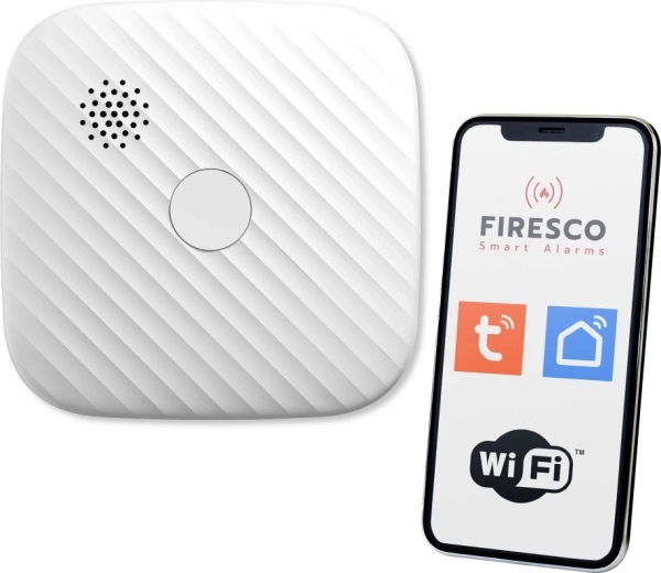 Firesco détecteur de fumée Wi‑Fi intelligent pour Tuya / Smart Life