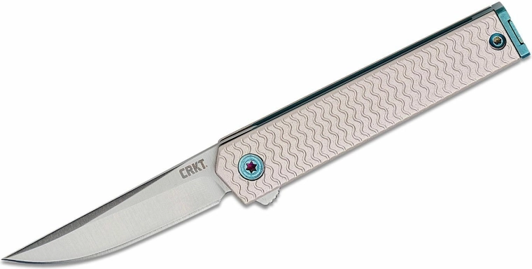 CRKT CEO Microflipper couteau de poche pliant drop point 6 cm, aluminium