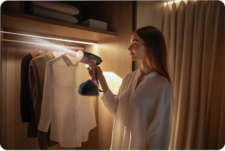 Défroissage vertical et horizontal pratique