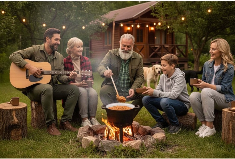 Cuisson stable sur feu ouvert