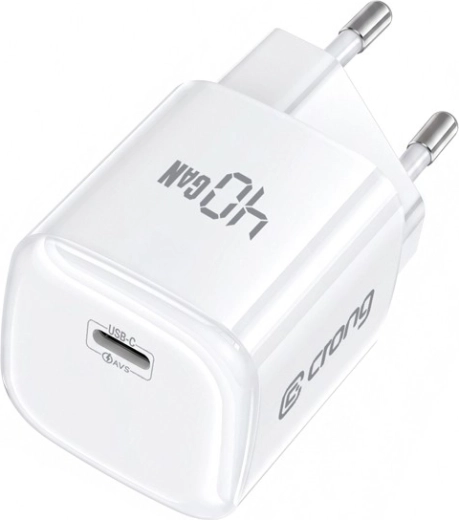 Crong NEO Chargeur secteur GaN USB‑C 40 W PD 3.2 avec AVS
