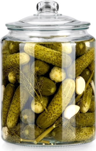Bocal en verre avec couvercle et joint 6 l